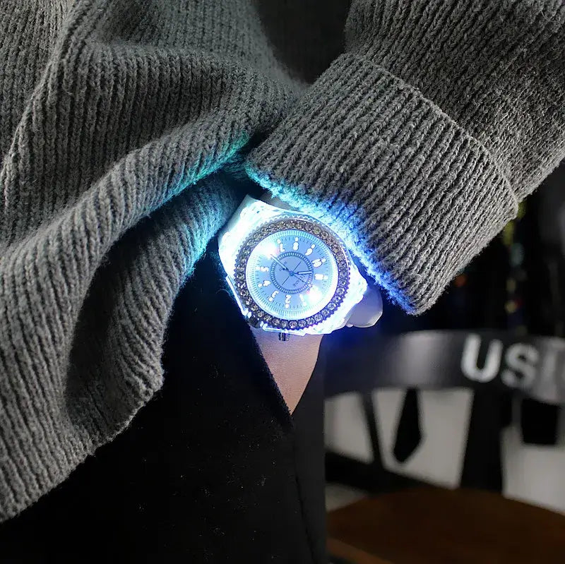 LED Light-Up Watch with Silicone Strap
