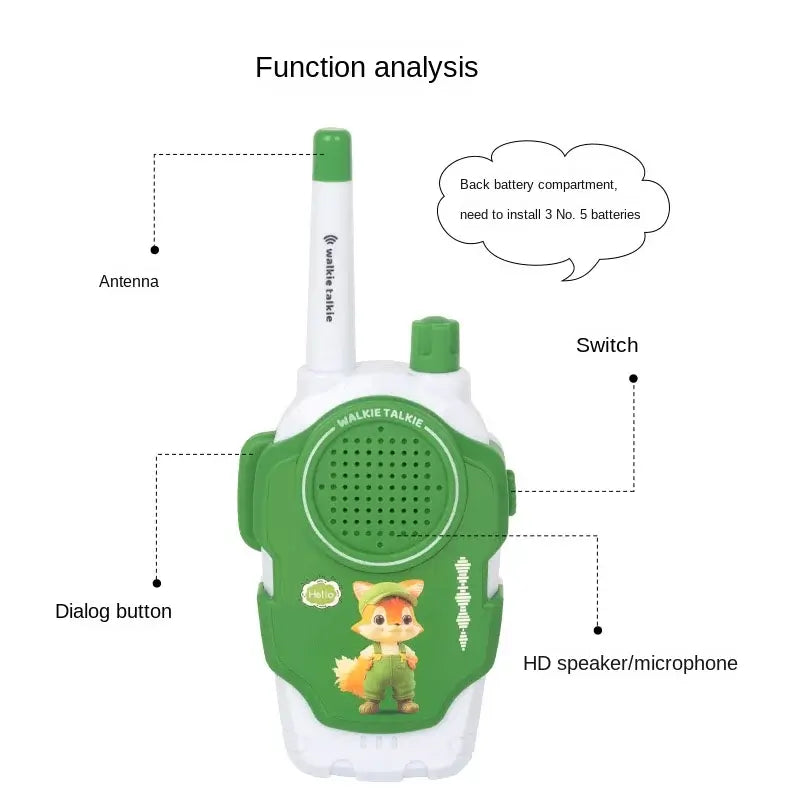 2pcs Kid-Friendly Walkie Talkie - Clear Communication