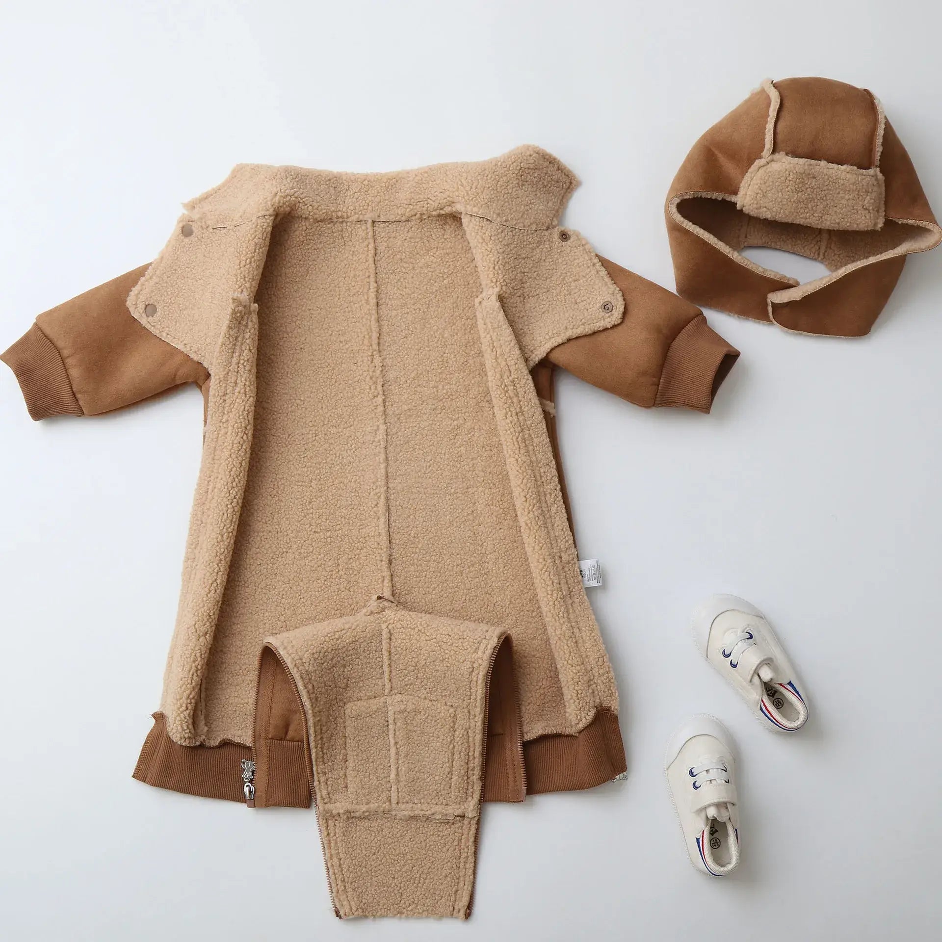 winter baby jumpsuits with fur lining