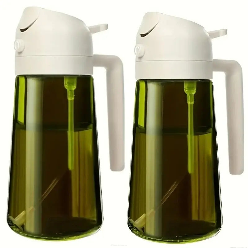 Olive Oil Spray Bottle for Oil Bottle Pouring for Cooking Oil Spices Camping Dispenser with Automatic Lid Spice Shaker