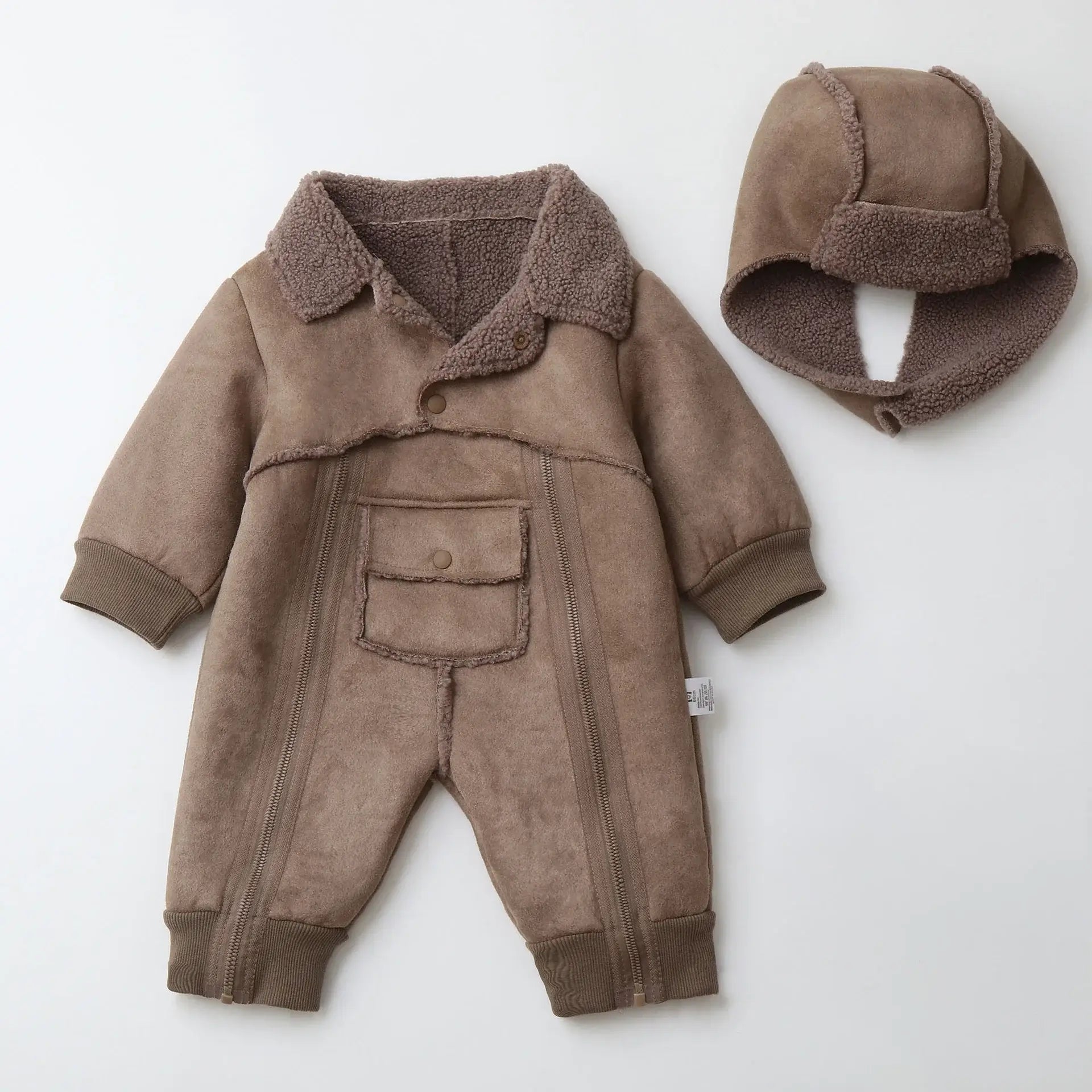 winter baby jumpsuits with fur lining