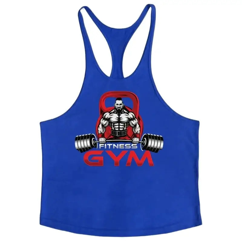 Gym Sleeveless Tank Men, Stringer Fitness Vest, Bodybuilding Singlet Moisture-Wicking Durable Summer Flexible Workout Sportswear