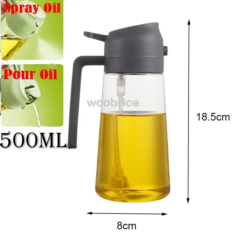 Olive Oil Spray Bottle for Oil Bottle Pouring for Cooking Oil Spices Camping Dispenser with Automatic Lid Spice Shaker