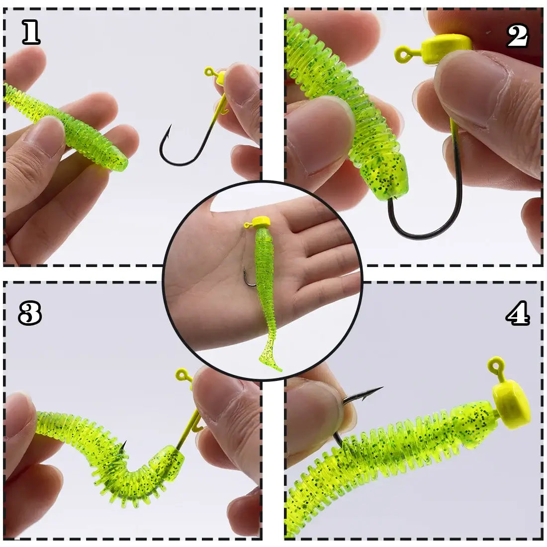 weedless ned rig jigheads for crappie bass fishing