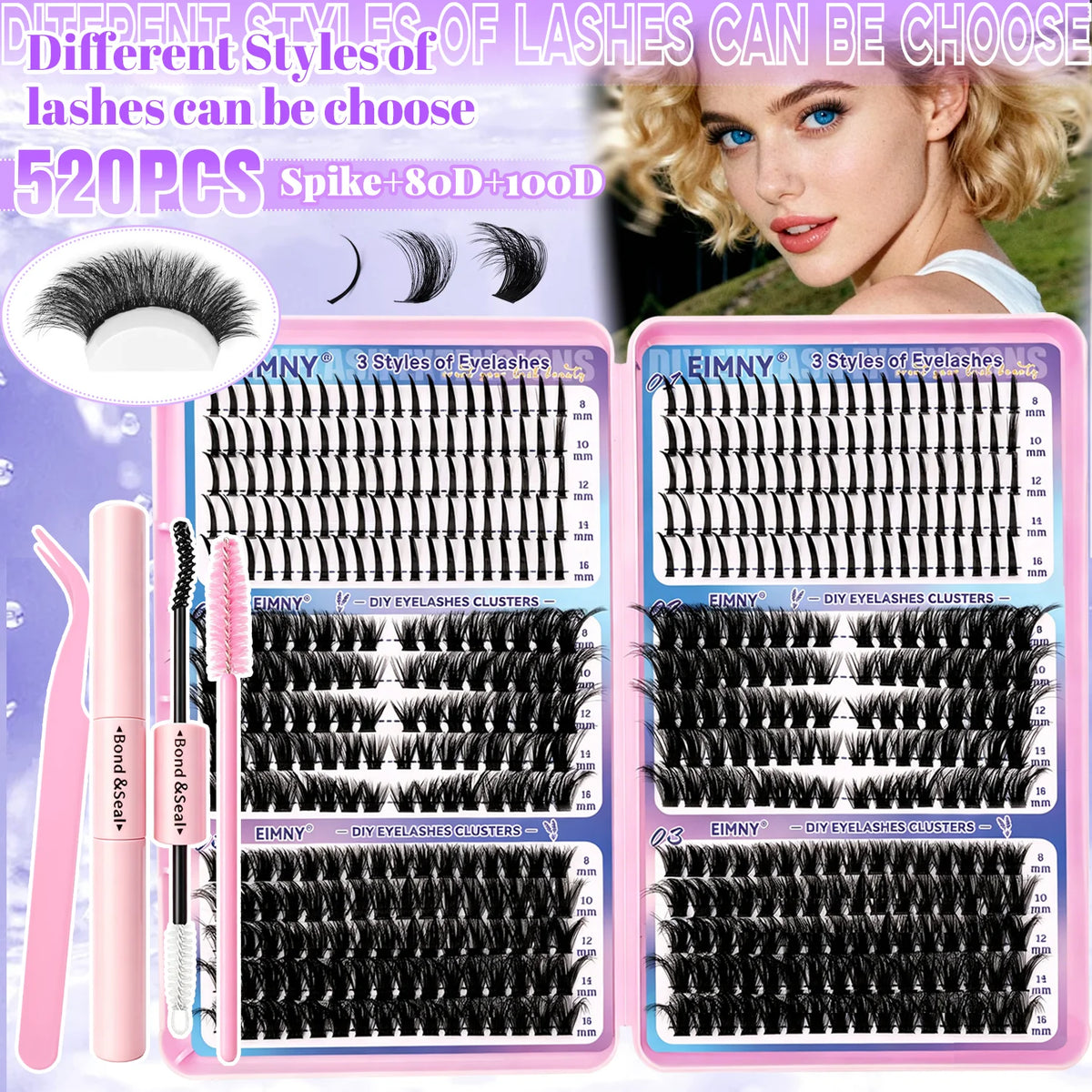 Cluster Lashes Kit – 320 / 600 / 790pcs | Mix-and-Match Lengths | Daily & Party Glam | DIY False Lashes