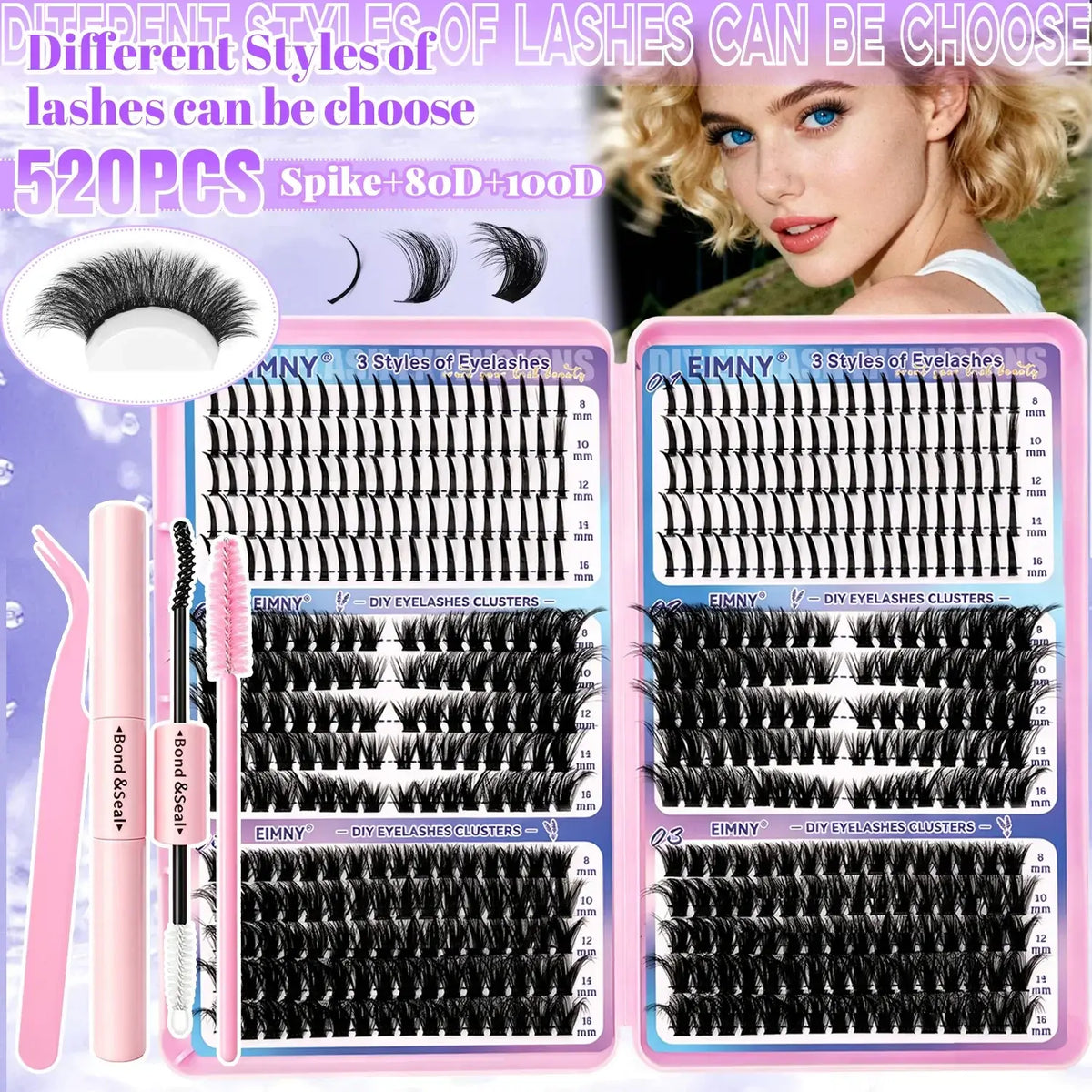 Cluster Lashes Kit – 320 / 600 / 790pcs | Mix-and-Match Lengths | Daily & Party Glam | DIY False Lashes