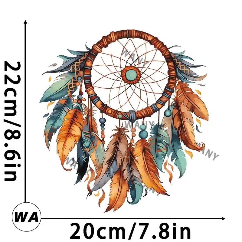Dreamcatchers in the Bohemian series Iron On Patch dtf transfers ready to press Heat Transfer Printing On Clothes Iron Patch