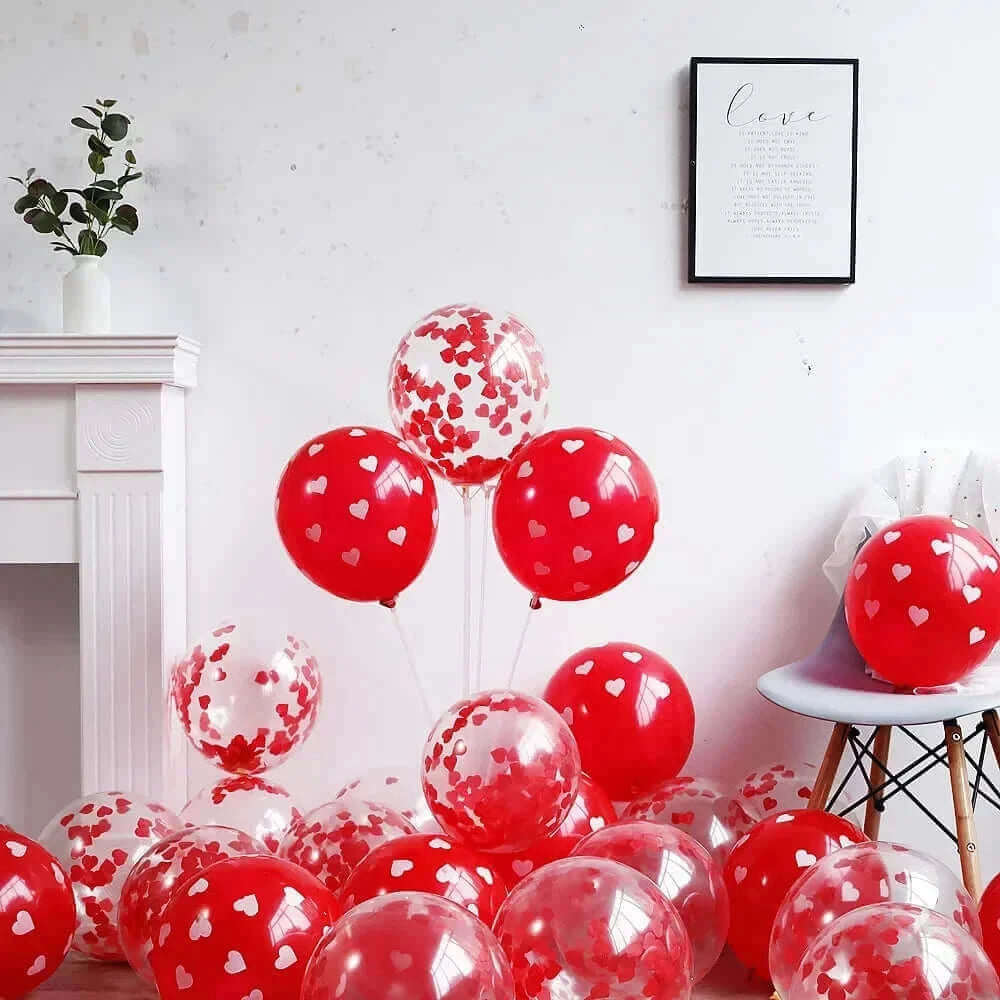 Happy Valentine’s Day Love Red Heart Bear Foil Balloons Wedding Anniversary Party Supplies Birthday Gift Home Outdoor Decoration