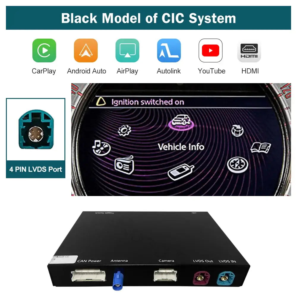 Wireless CarPlay Android Auto for Mini R55 R56 R57 R58 R60 R61 F54 F55 F56 Clubman Countryman Hardtop Cooper John Cooper Works