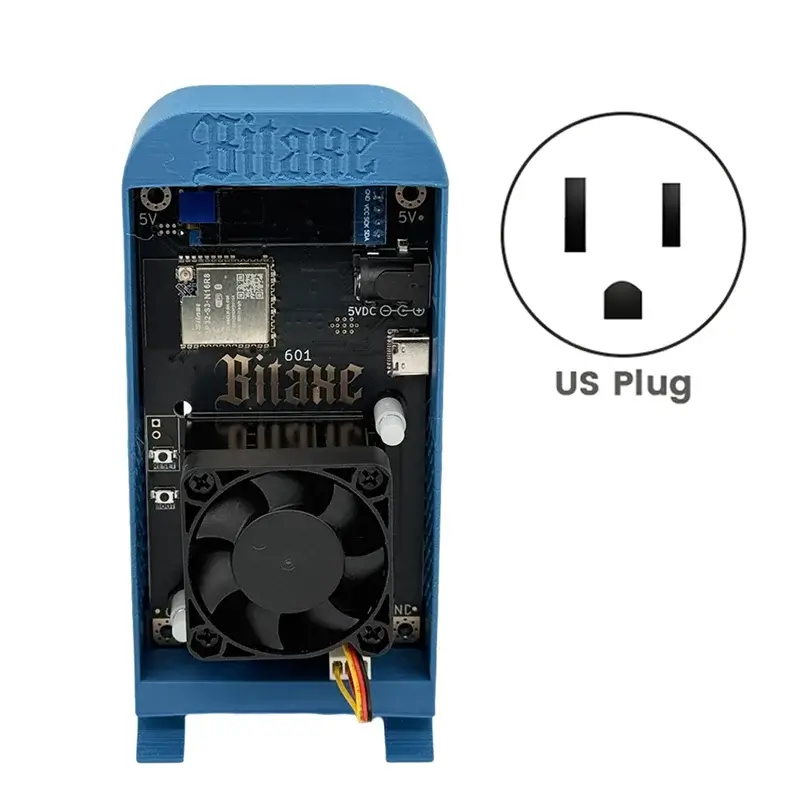 Bitaxe Gamma 601 1.2TH/S 18-22W BTC Solo Lottery Miner BM1370 Asic Bitcoin Crypto Miner From Antminer S21 Pro US PLUG-N36R