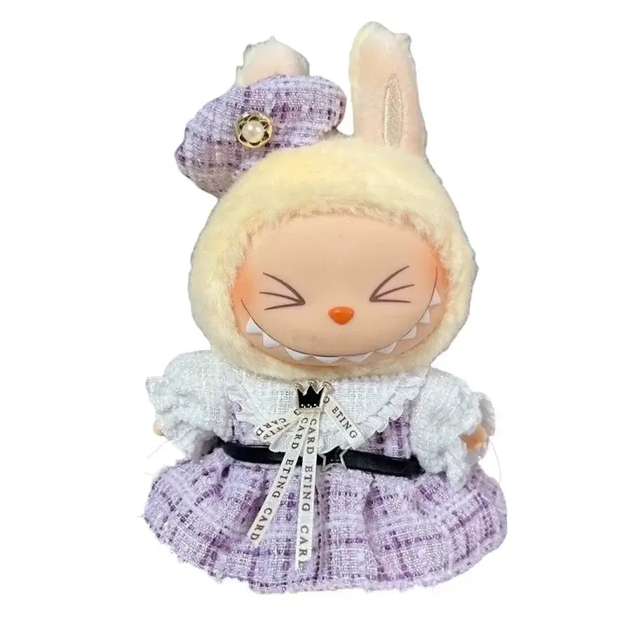 17cm Fashion Doll labubu Clothing Accessories Set Suitable for Boys Cute Plush Doll Clothes Suitable for Fashion