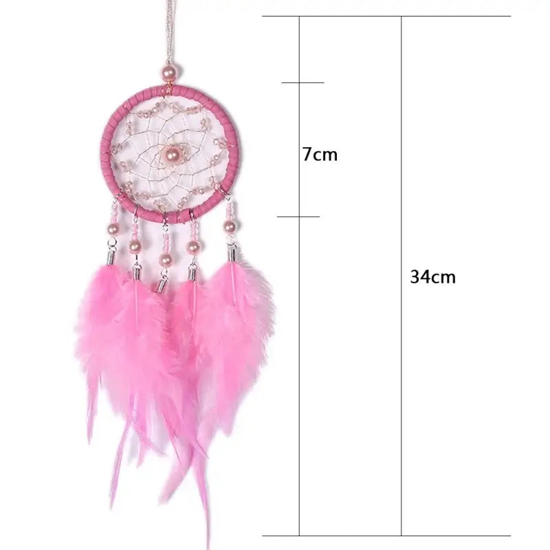 Dream Catcher Wall Decor Boho Feather Hanging Ornament Home Decoration Craft Gift for Bedroom Living Room Balcony Outdoor Car