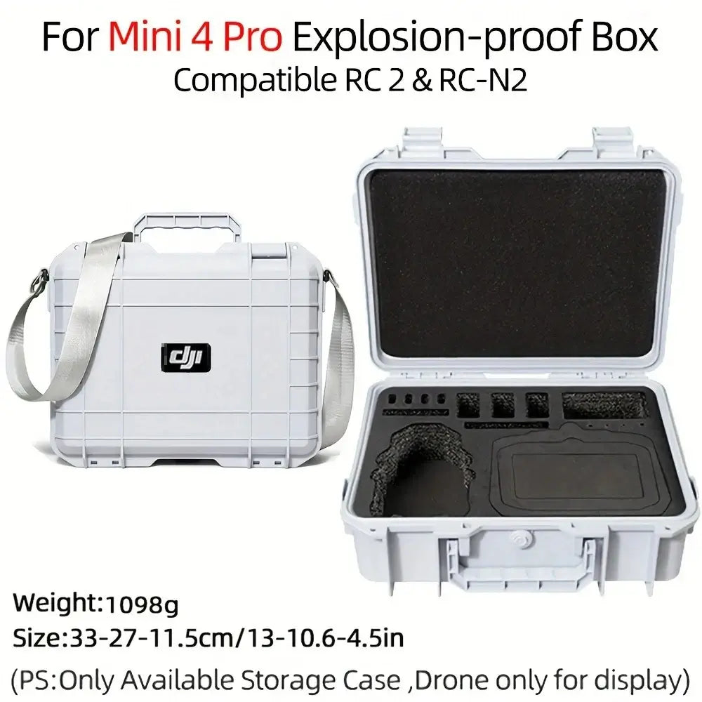 For DJI Mini 3/4Pro Case Mini 4 Pro Explosion Proof Case Mini 4 Pro Bag Portable Waterproof Box Hard Shell Large Capacity Case