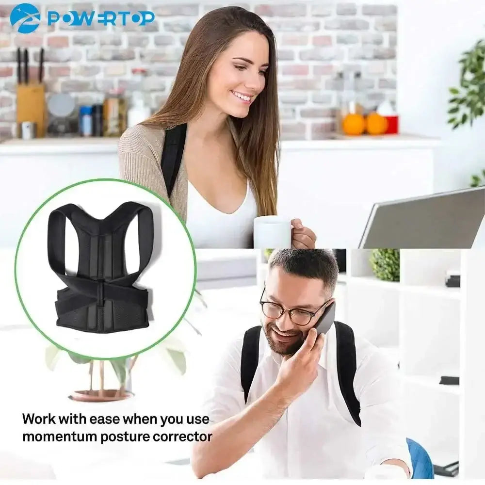 Adjustable Posture Support Vest - Black or Gray