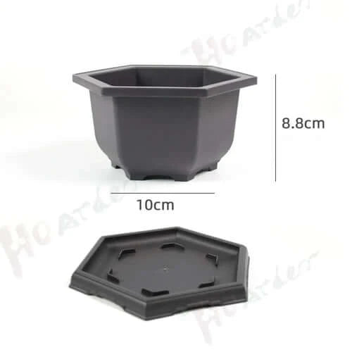 Training Pots With Tray Plastic Bonsai Plants Pot Square For Flower