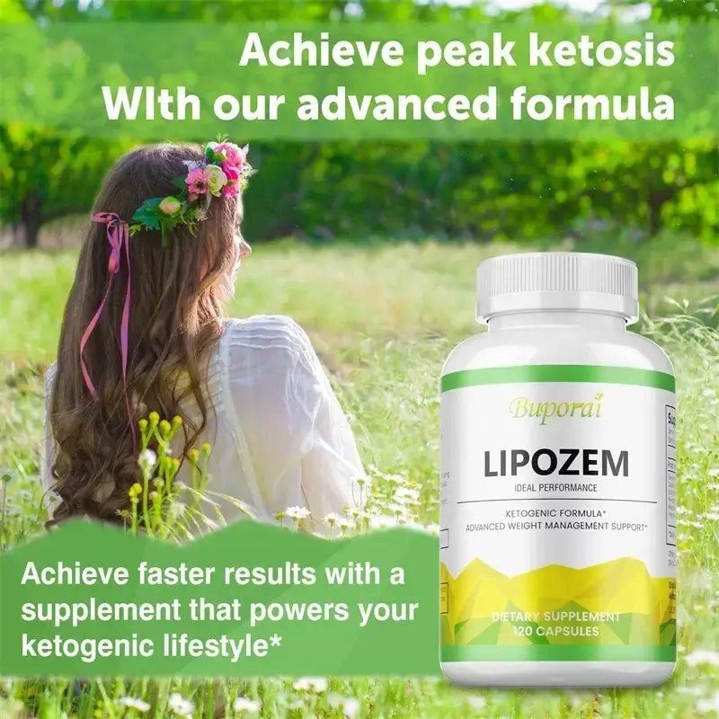 Natural Lipozem - Appetite Suppressant, Fat Burner,Relieves Bloating and Constipation, Improves Metabolism - 120 Capsules