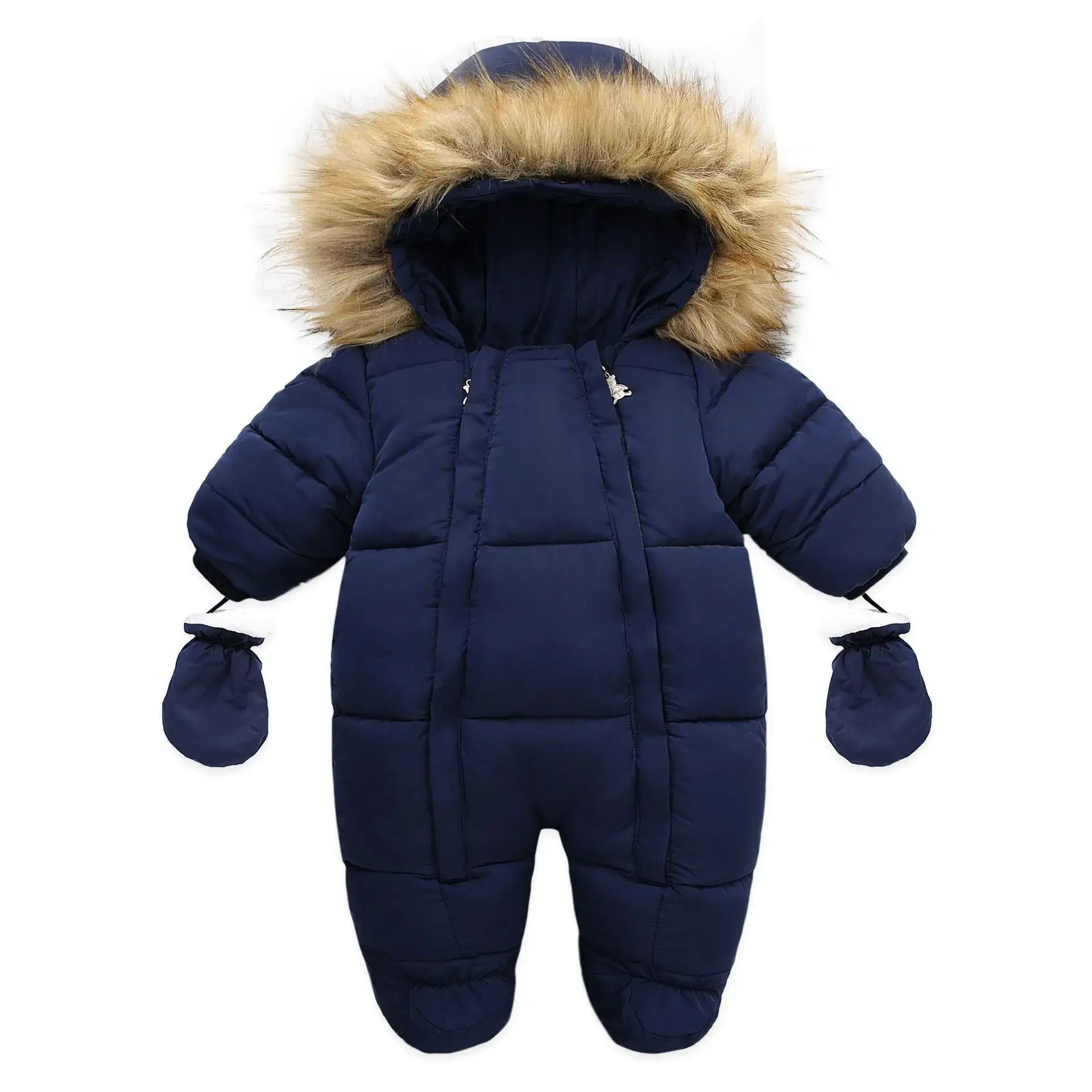 winter newborn down romper