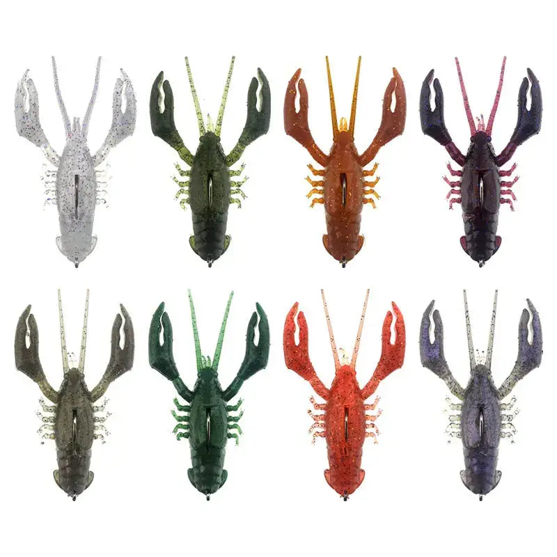 Lure Bionic Lobster Bait 8cm16g Submerged Hollow Lobster Soft Bait Multi-legged Hammer Shrimp Bait