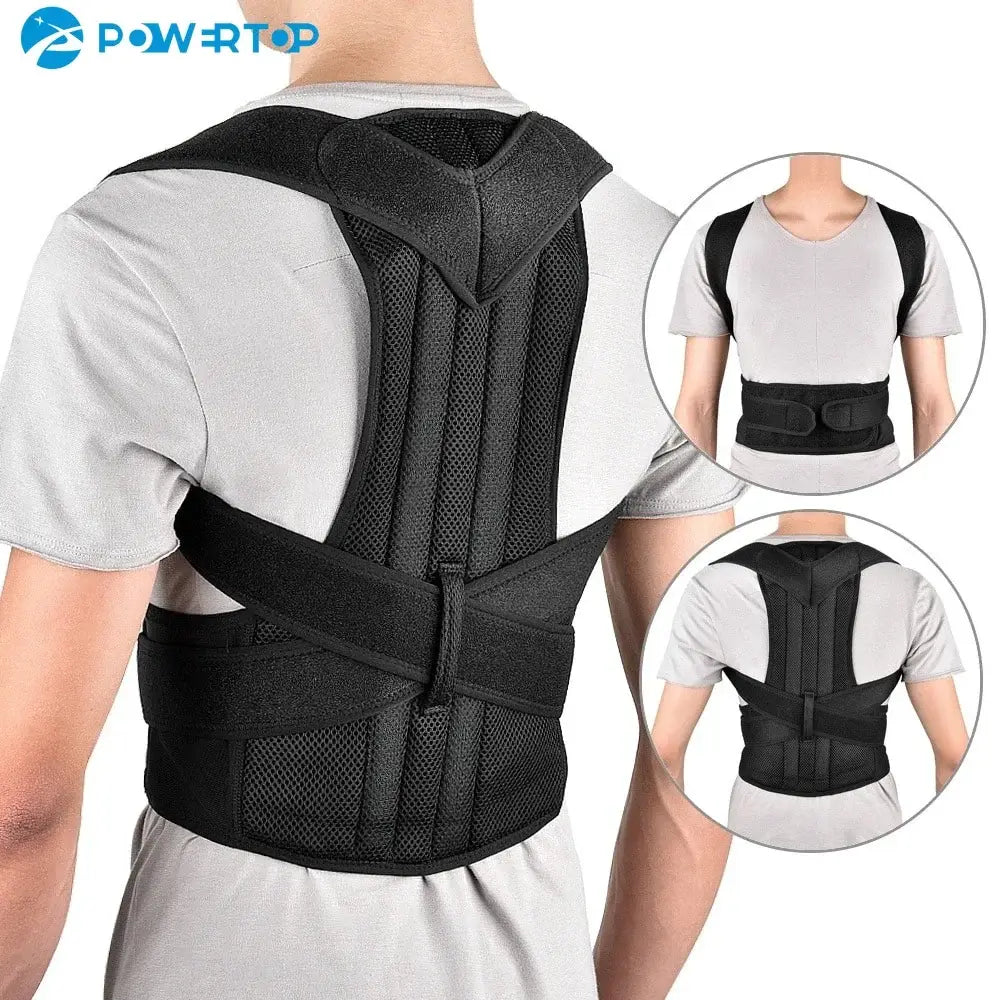 Adjustable Posture Support Vest - Black or Gray