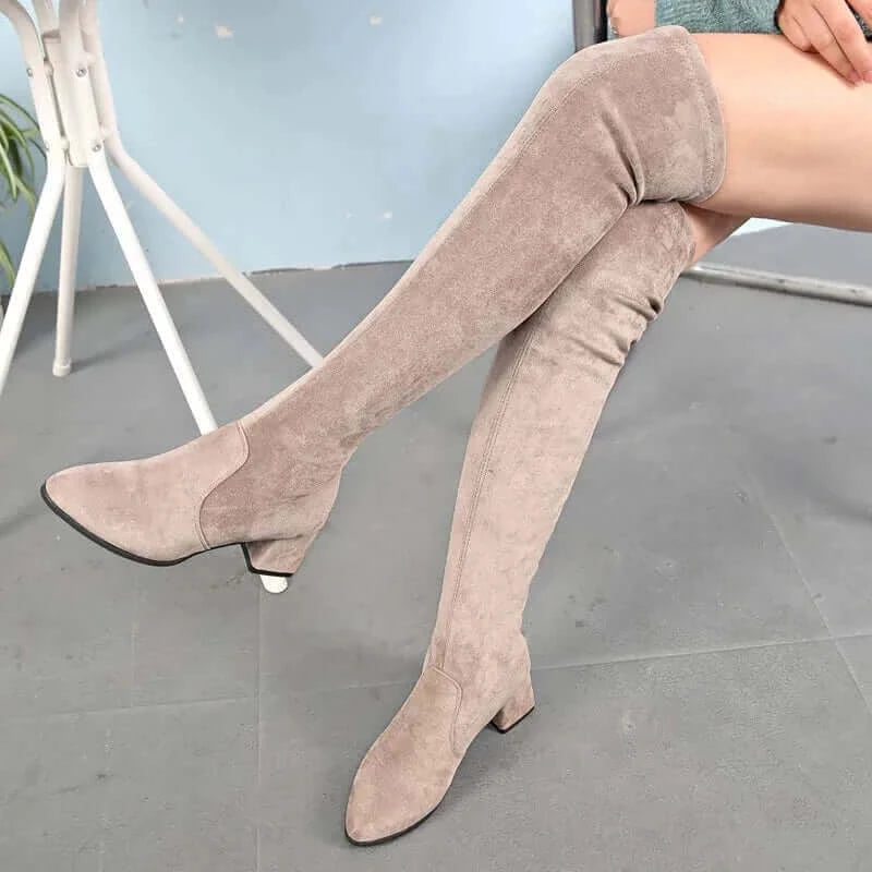 Chunky Over-the-Knee High Boots Woman Boots 2023 New Winter Women