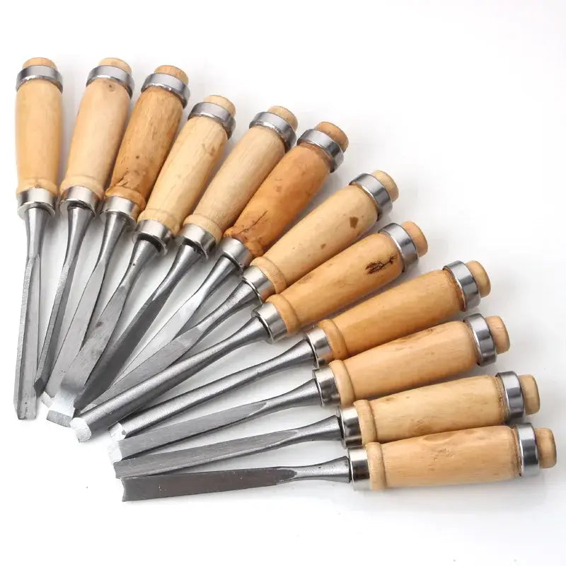 12 Piece Woodworking Carving Knife & Chisel Set