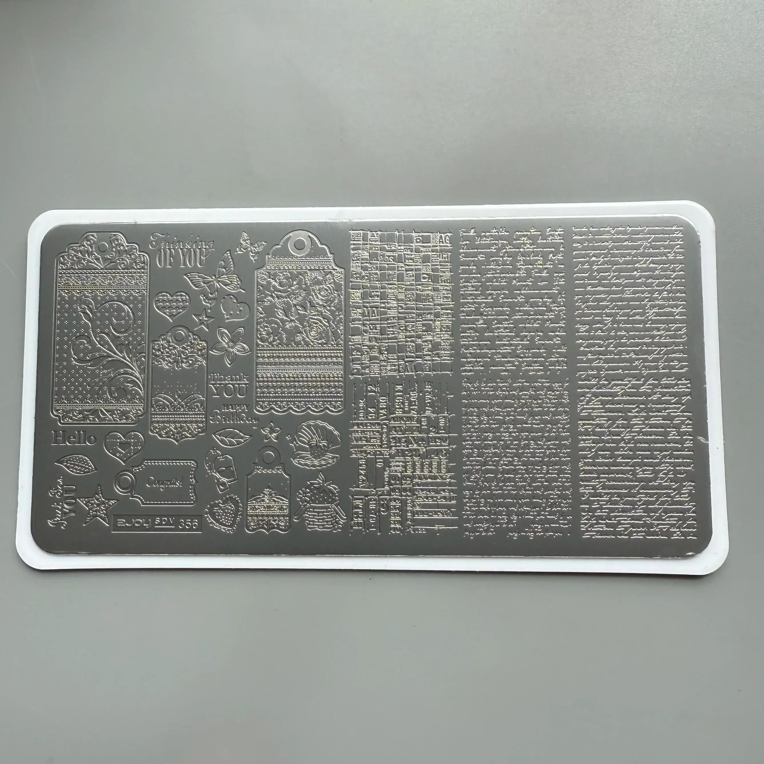 XMQ Nail Art Stamping Plates - Floral & Line Designs