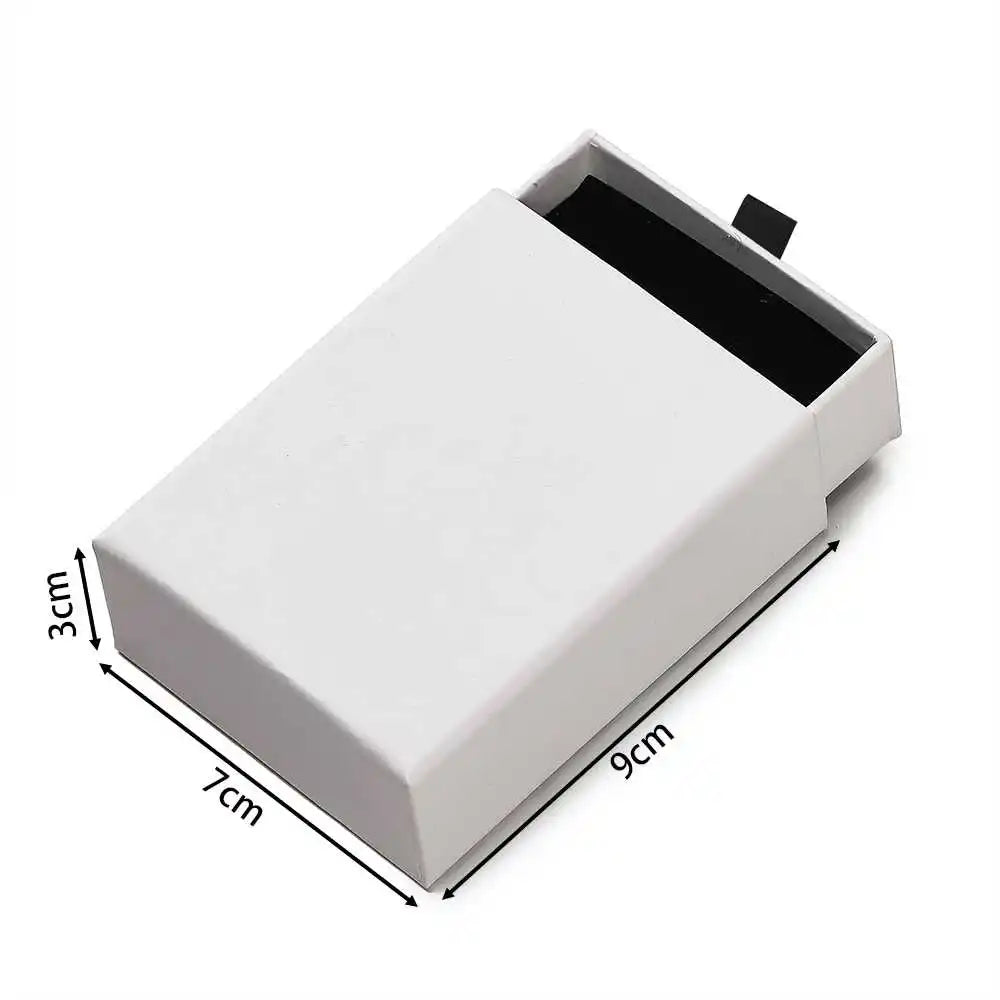 Creative Drawer Jewelry Packaging Box Necklace Ring Earing Bracelet Storage Organizer Display Stand Solid Color Paper Gift 2030