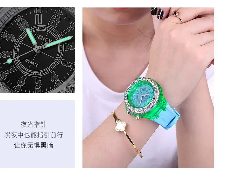 LED Light-Up Watch with Silicone Strap