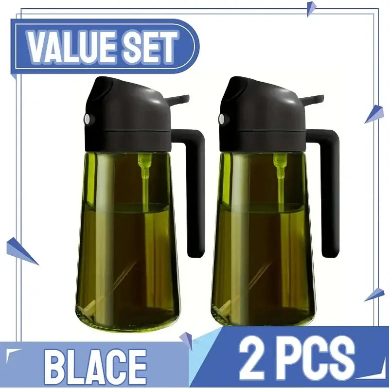 Olive Oil Spray Bottle for Oil Bottle Pouring for Cooking Oil Spices Camping Dispenser with Automatic Lid Spice Shaker