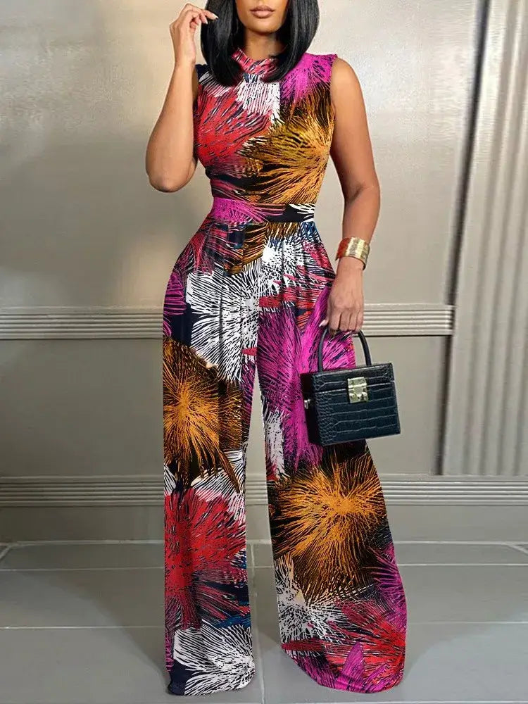 Elegant Women Wide Leg Jumpsuit for Spring/Summer 2024