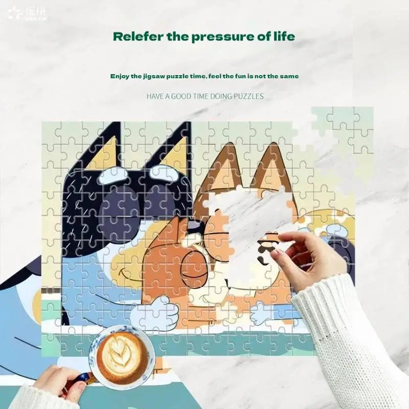 Bluey Cartoon Anime Puzzle Collection 70-1000 Pieces Educational & Fun Holiday Gift Suitable for Adults & Children Boxed Puzzle