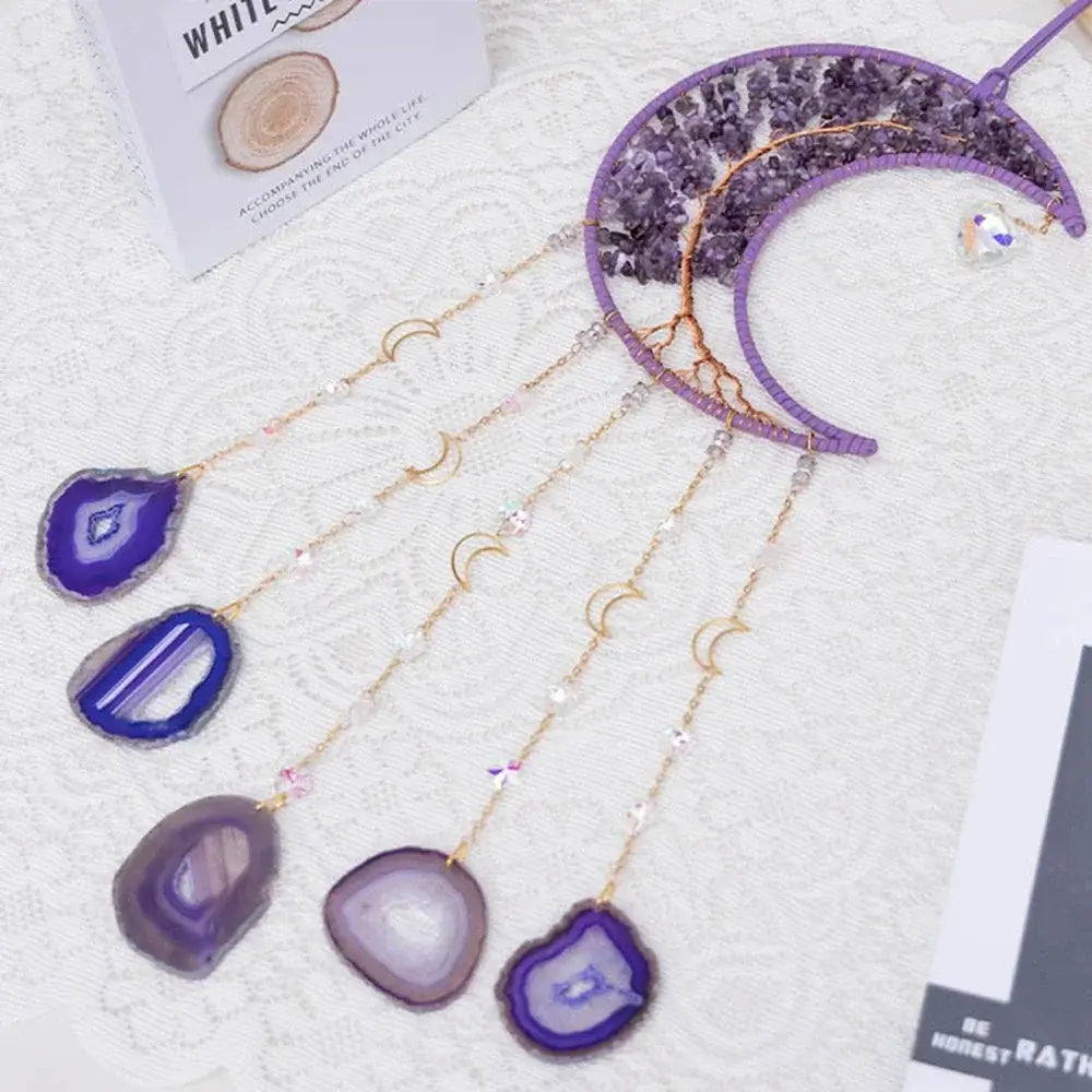 purple crystal dream catchers