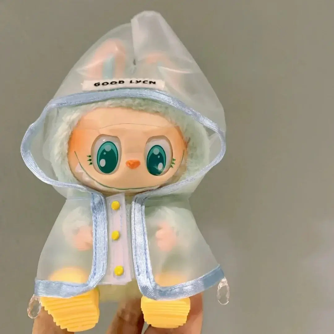Labubu 3.0 Dolls Outfit: Cute Rain Coat & Shoes
