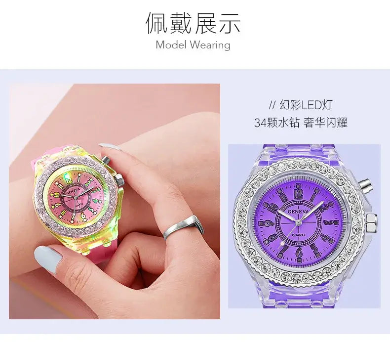 LED Light-Up Watch with Silicone Strap