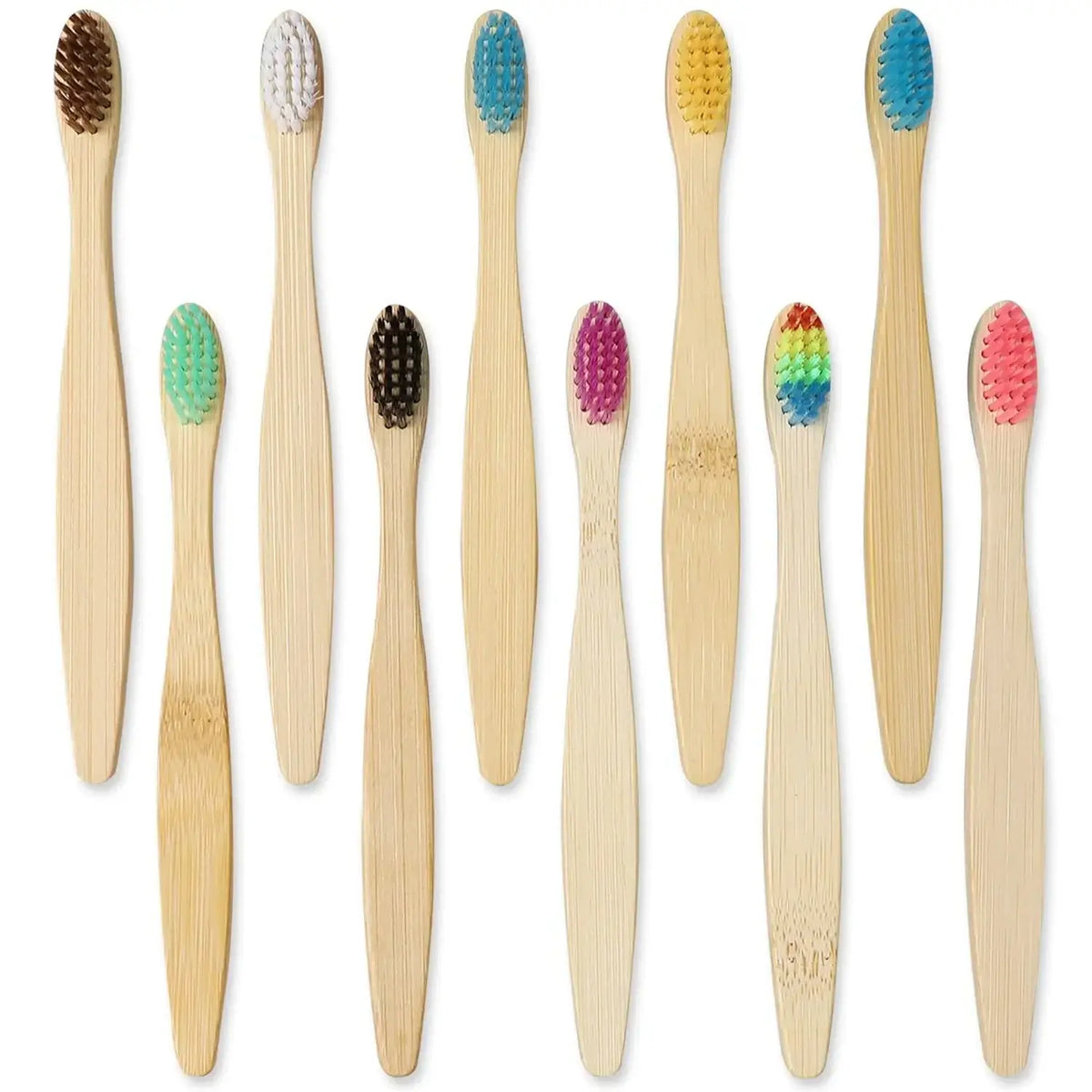 Kids’ Bamboo Toothbrushes with Soft Bristles, 15 or 30 Pack