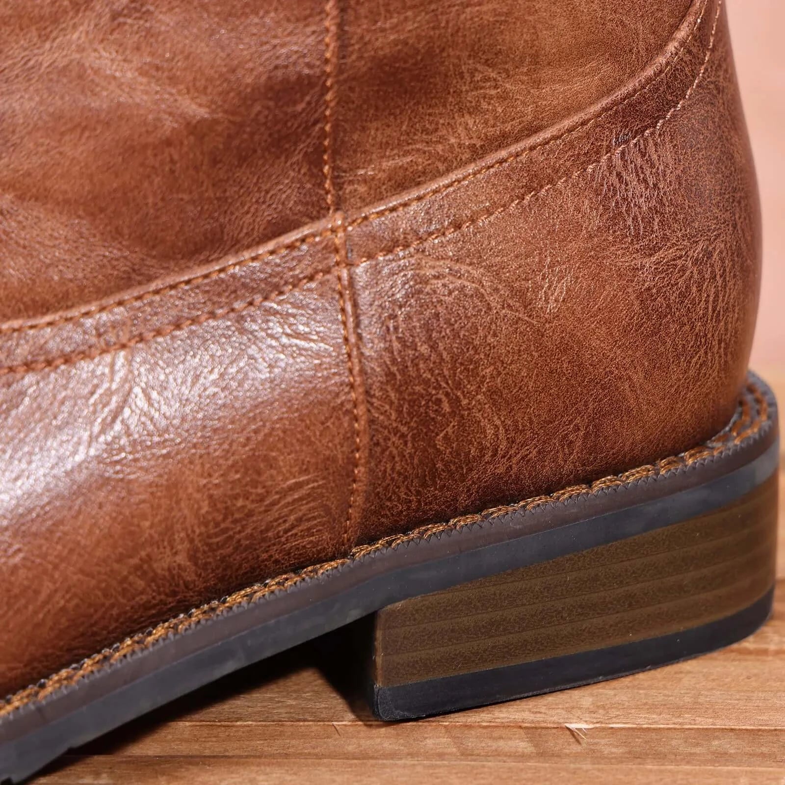 Stylish Cowboy Boots For Men - Square Toe Western Boot