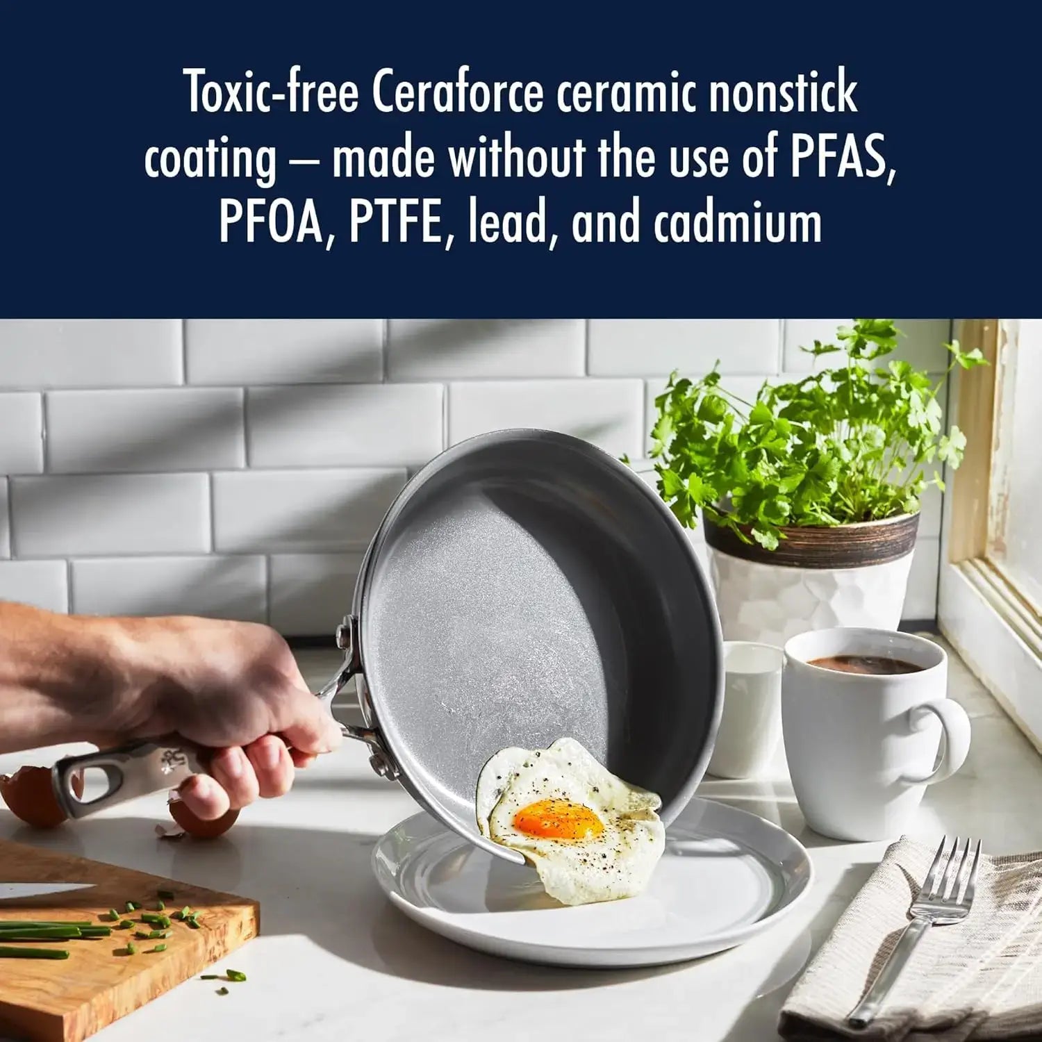 Clad H3 10-Pc Induction Ceramic Nonstick Cookware Set