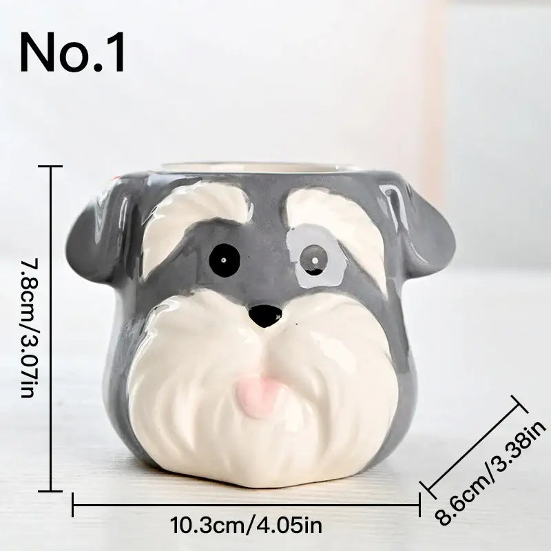 cute puppy succulent planter