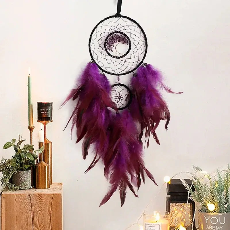peacock feather dream catchers
