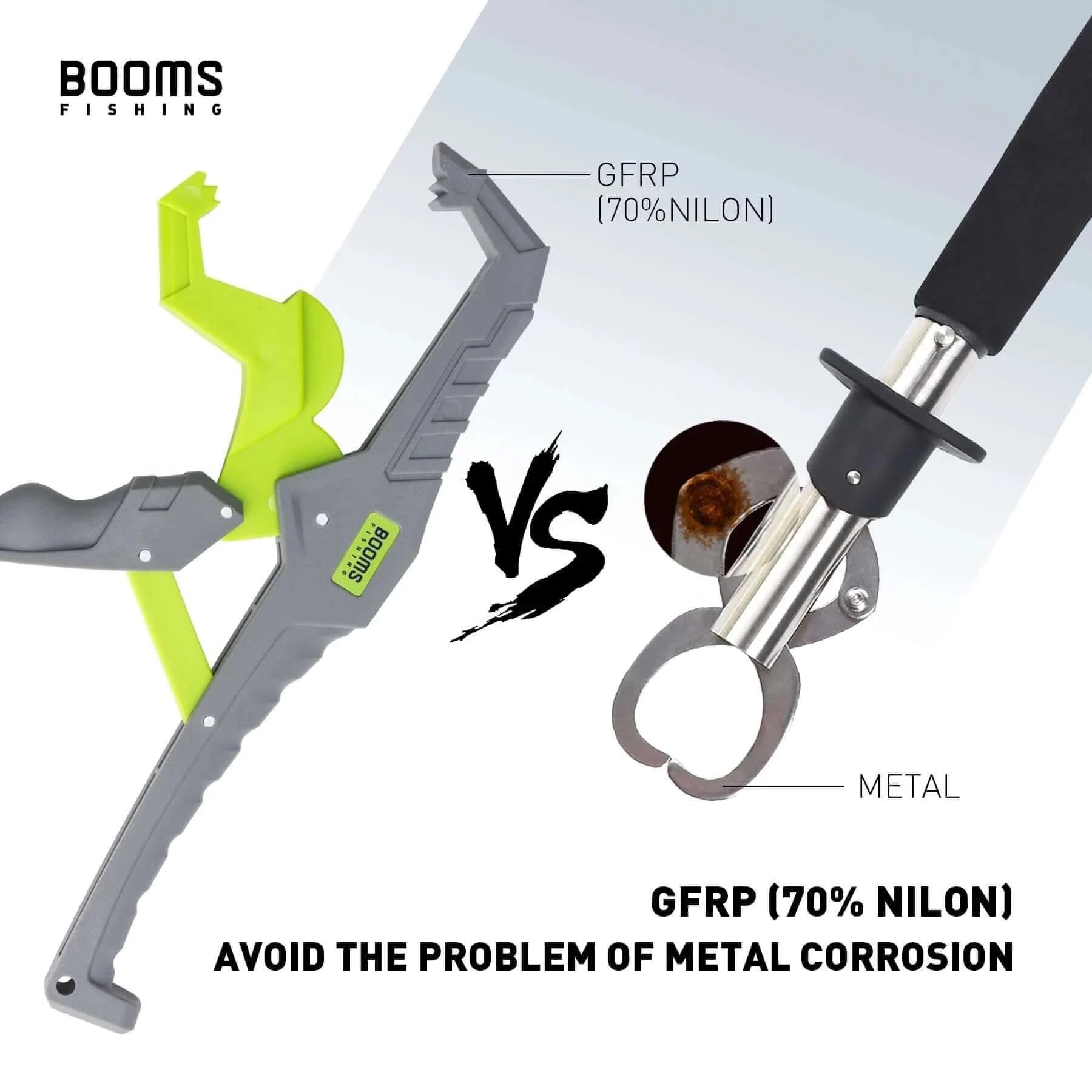 Booms Fishing G05 Fish Gripper Glass Fiber with Lanyard Anti-Rust