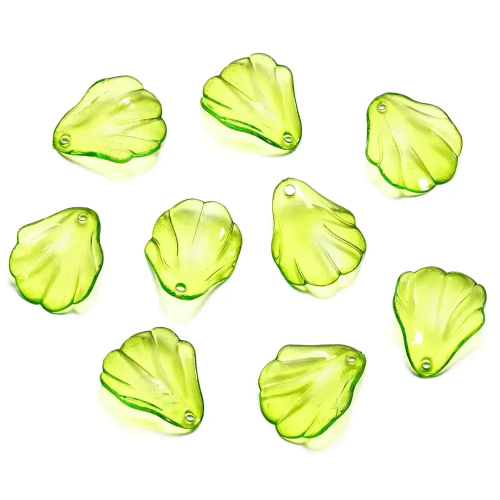 10-100pcs Green Acrylic Leaf Charms Leaves Beads Pendants For Diy Necklace Bracelet Earrings Jewelry Making Handmade Crafts