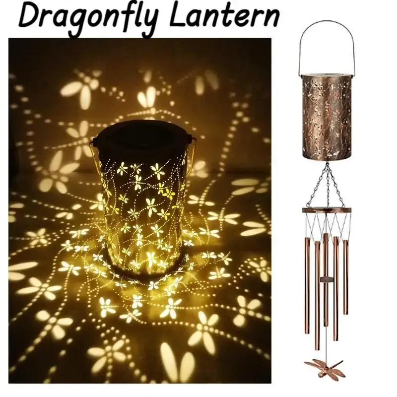 Glowing Crackle Glass Solar Wind Chimes Waterproof LED Outdoor Wind Bells Unique Garden Decorative Gifts