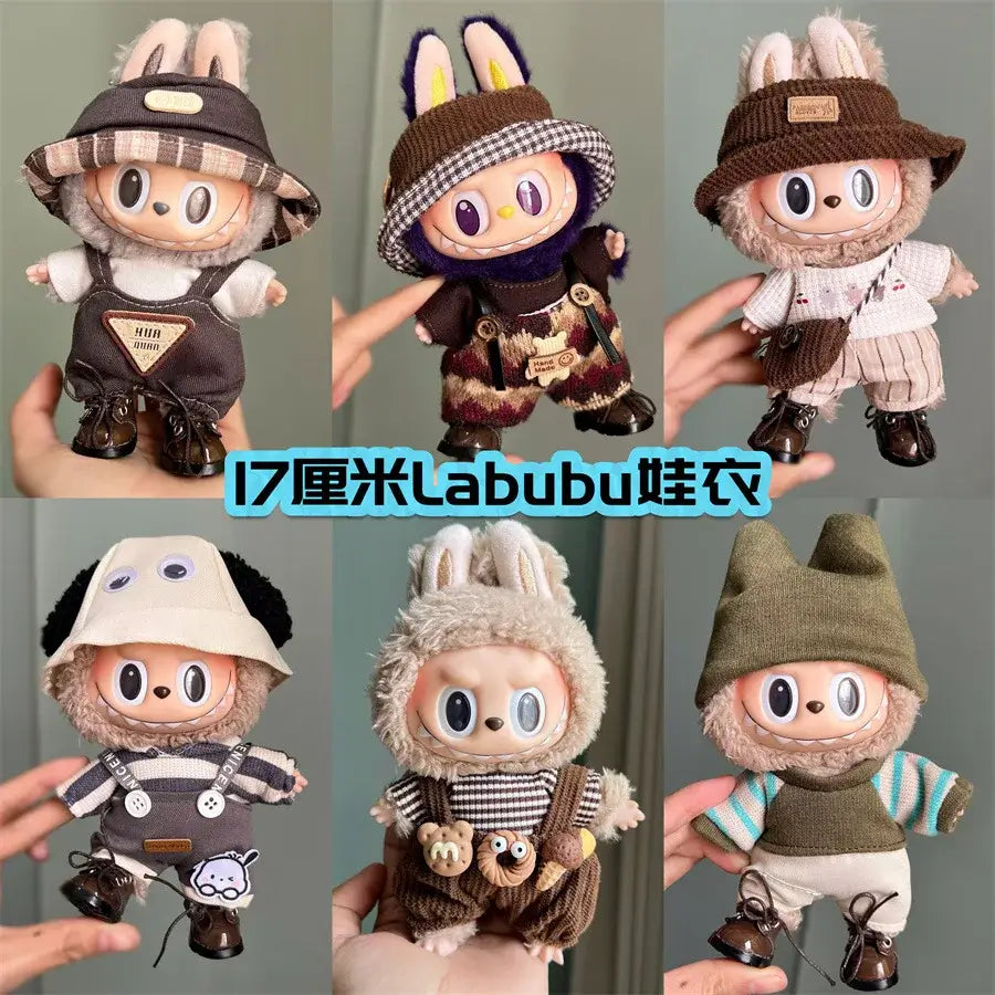 17cm Labubu Doll V1 Generation - Sports & Casual Outfit
