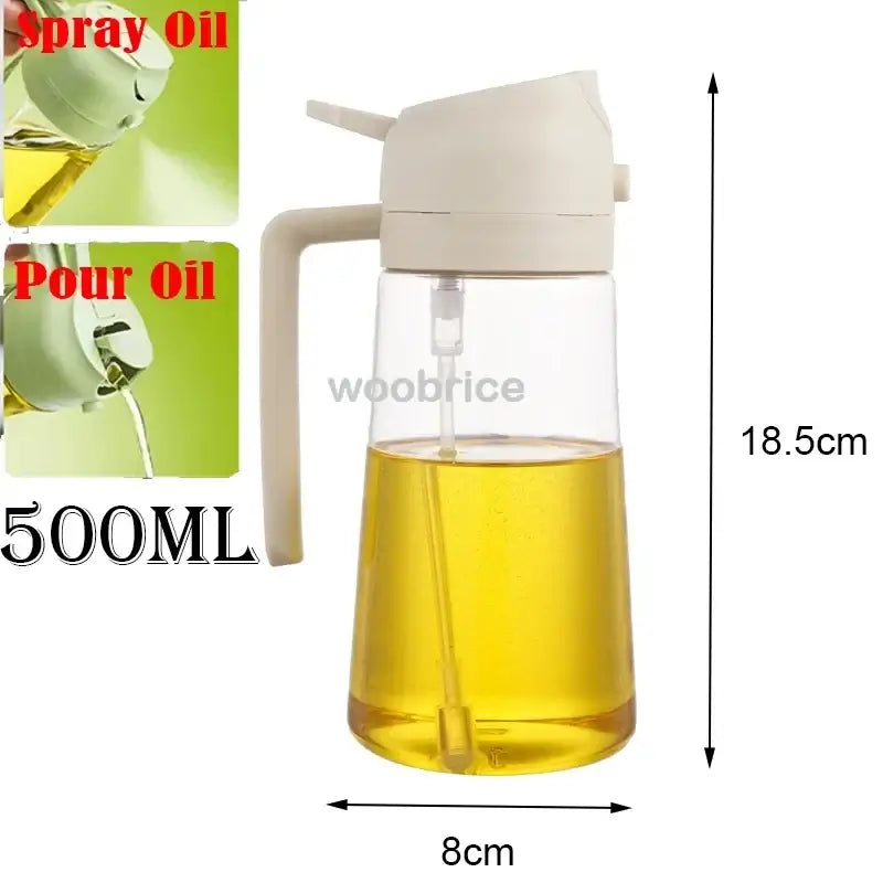 Olive Oil Spray Bottle for Oil Bottle Pouring for Cooking Oil Spices Camping Dispenser with Automatic Lid Spice Shaker