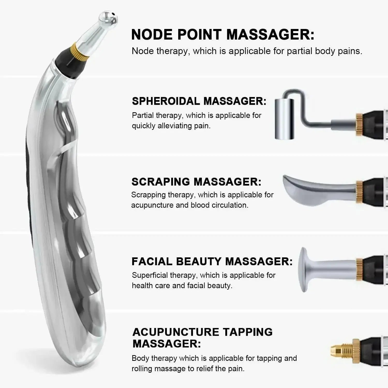 Rechargeable Electronic Acupuncture Pen for Pain Relief