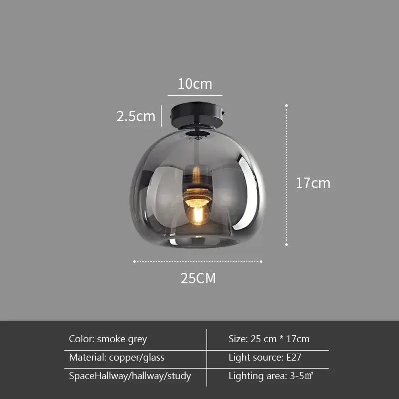 Modern Glass Globe Pendant & Ceiling Light