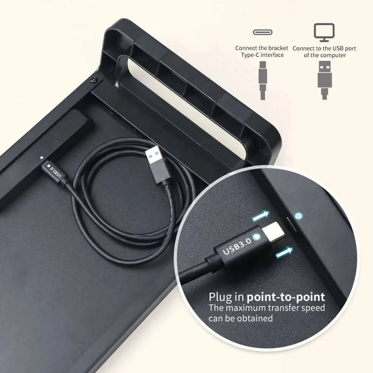 Monitor Stand Riser with USB 3.0 Ports Desktop Computer Laptop Sturdy