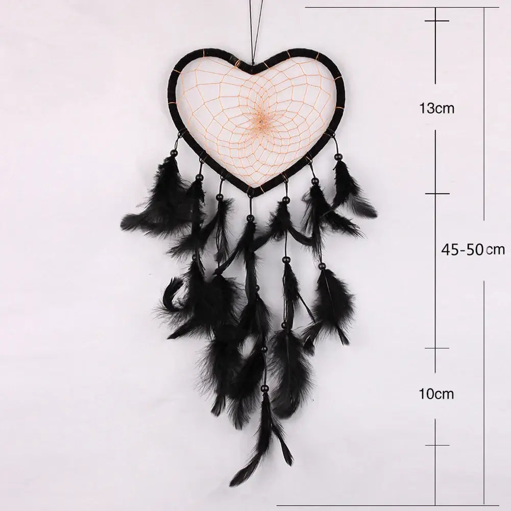 Dream Catcher Wind Chimes Art Chimes Home Craft Dreamcatcher Ornament Hanging Bedroom Decoration Gift Black Indian Feather