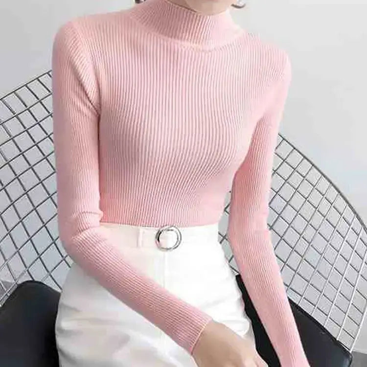 Chic Mock Neck Women&