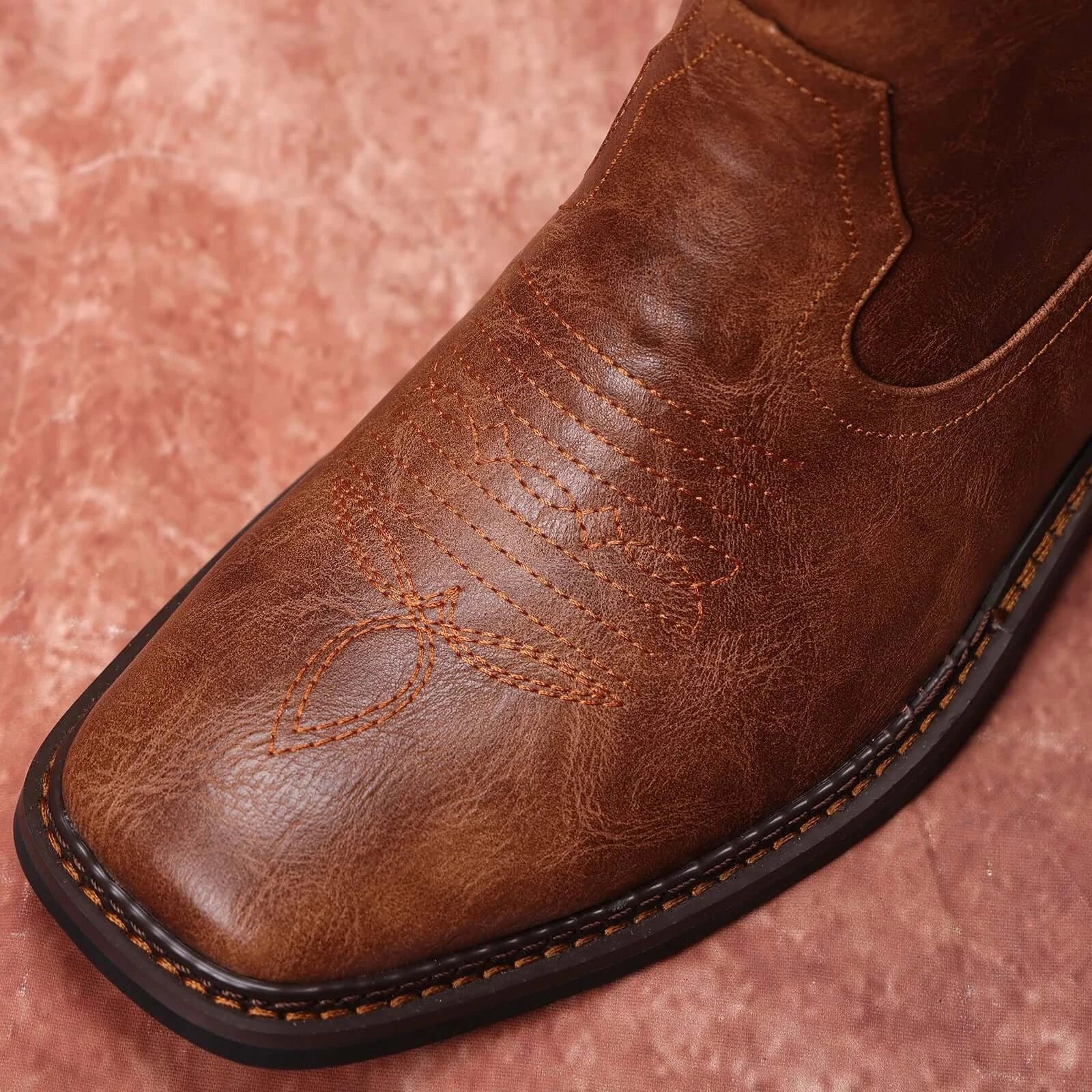 Stylish Cowboy Boots For Men - Square Toe Western Boot